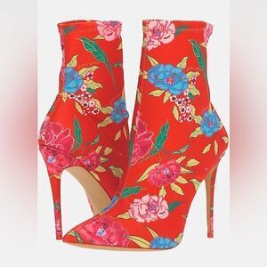NWOT Aldo Cirelle Stiletto Sock Booties Floral Print